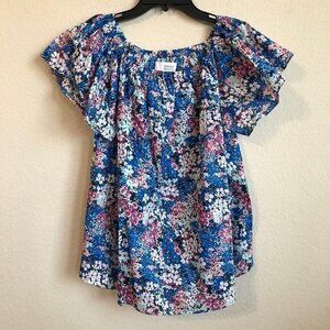 Textile Top Floral Cottagecore Blouse